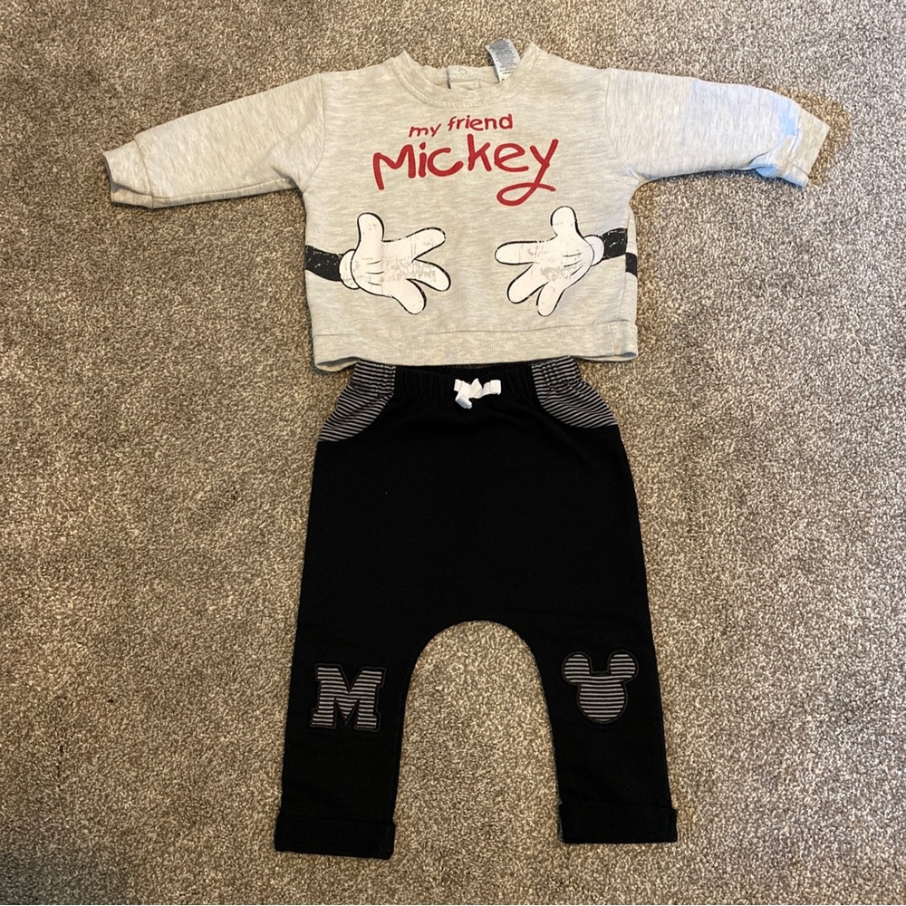 My Friend Mickey Mouse Sweatshirt & Pants Set Disney Baby Clothes 18m 18 Months